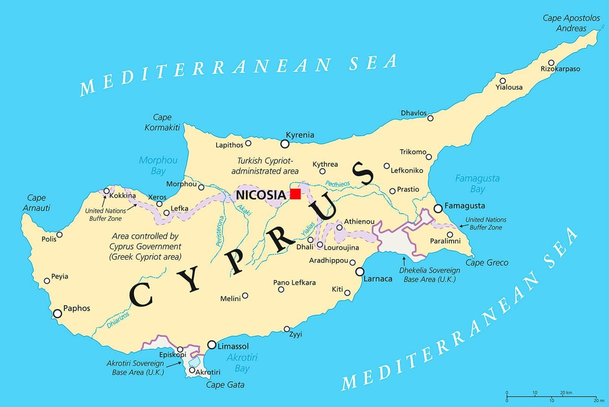 Կիպրոսի քարտեզ