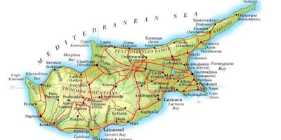 Քարտեզ лапта Հյուսիսային Կիպրոսը