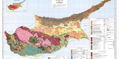 Կիպրոսի աշխարհագրական քարտեզ