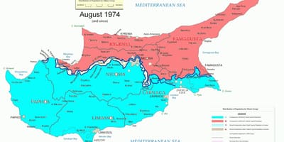 Քարտեզ Կիպրոսի բաժնի