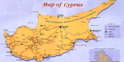 Կիպրոսի հանգիստ քարտեզ