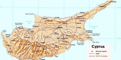 Մանրամասն քարտեզը կղզիներ Կիպրոս 